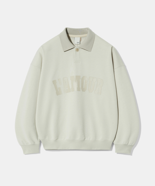 Diamond Layla(ダイアモンドレイラ)の「LAMOUR Matte Printing PK Sweatshirt T86 Antique Sand(ポロシャツ・レディース・その他・LARGE/MEDIUM)」の1枚目の写真