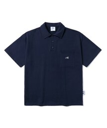 SLIT STUDIO（エスリットスタジオ）の「ボタンカラーPKスウェットシャツネイビー（ポロシャツ）」