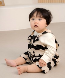 MAKE YOUR DAY | なみなみ柄ベビーオール(その他ベビーウェア)