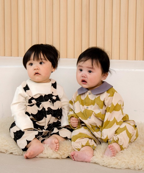 MAKE YOUR DAY（メイクユアデイ）の「なみなみ柄ベビーオール（その他ベビーウェア・キッズ・ブラック/イエロー・70/80）」の11枚目の写真