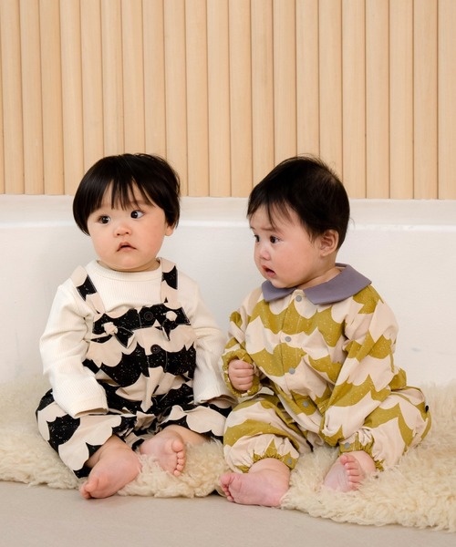 MAKE YOUR DAY（メイクユアデイ）の「なみなみ柄ベビーオール（その他ベビーウェア・キッズ・ブラック/イエロー・70/80）」の10枚目の写真