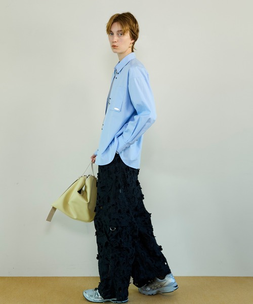 MAISON SPECIAL(メゾンスペシャル)の「Cut-Off Flower Pants/カットオフフラワースノーパンツ(その他パンツ・レディース・ブルー/グレー/ブラック・38/36)」の5枚目の写真