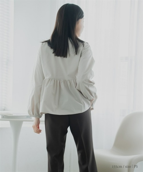 Petitjo（プッチージョ）の「小さいサイズ　ヘムフレアノーカラージャケット　低身長さん・小柄女性（その他アウター・レディース・ブラック/ベージュ・PS/PSS/PL/PM）」の6枚目の写真