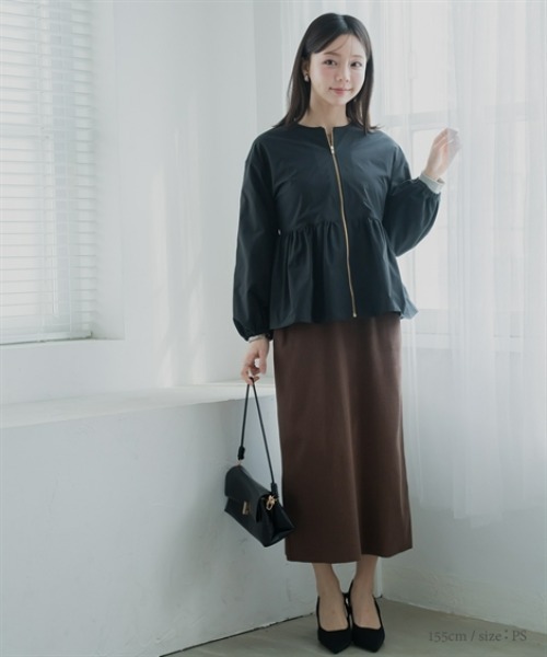 Petitjo（プッチージョ）の「小さいサイズ　ヘムフレアノーカラージャケット　低身長さん・小柄女性（その他アウター・レディース・ブラック/ベージュ・PS/PSS/PL/PM）」の13枚目の写真