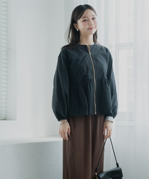 Petitjo（プッチージョ）の「小さいサイズ　ヘムフレアノーカラージャケット　低身長さん・小柄女性（その他アウター・レディース・ブラック/ベージュ・PS/PSS/PL/PM）」の17枚目の写真