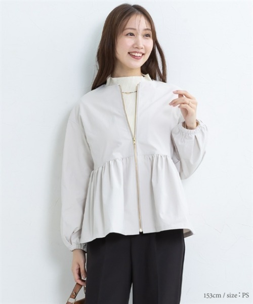 Petitjo（プッチージョ）の「小さいサイズ　ヘムフレアノーカラージャケット　低身長さん・小柄女性（その他アウター・レディース・ブラック/ベージュ・PS/PSS/PL/PM）」の18枚目の写真