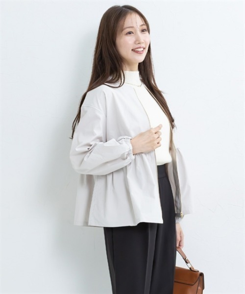 Petitjo（プッチージョ）の「小さいサイズ　ヘムフレアノーカラージャケット　低身長さん・小柄女性（その他アウター・レディース・ブラック/ベージュ・PS/PSS/PL/PM）」の20枚目の写真