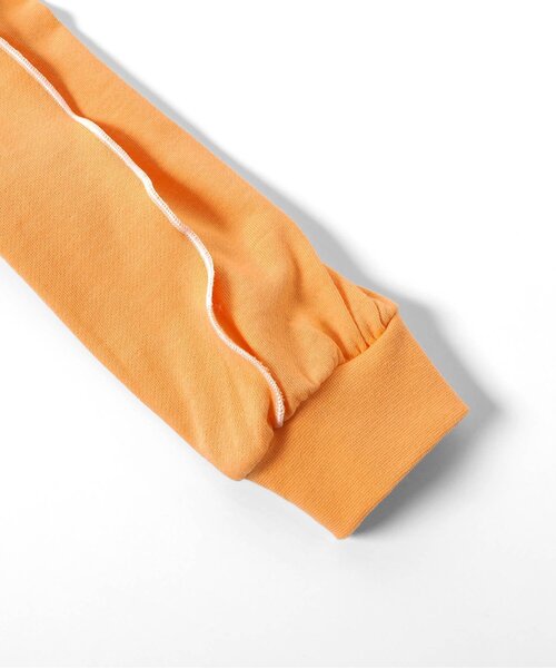 apres les cours(アプレレクール)の「【WEB限定】刺繍カレッジロゴ メロウトレーナー(スウェット・キッズ・ライトグレー/ピンク/オフホワイト/オレンジ・100/90/80/140/130/120/110)」の5枚目の写真