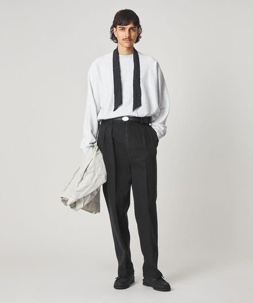 Steven Alan＞ ヘリンボーン イン ツープリーツ ドレス トラウザーズⅡ