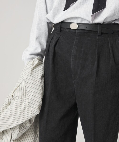 Steven Alan(スティーブンアラン)の「<Steven Alan> ヘリンボーン イン ツープリーツ ドレス トラウザーズⅡ(スラックス・メンズ・ブラック・S/M/L/XL)」の3枚目の写真