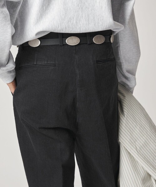Steven Alan(スティーブンアラン)の「<Steven Alan> ヘリンボーン イン ツープリーツ ドレス トラウザーズⅡ(スラックス・メンズ・ブラック・S/M/L/XL)」の4枚目の写真