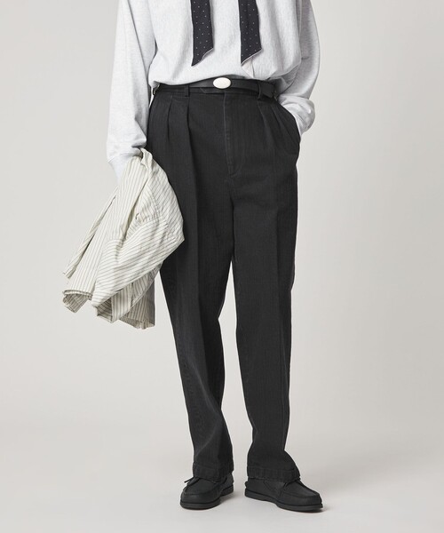 Steven Alan(スティーブンアラン)の「<Steven Alan> ヘリンボーン イン ツープリーツ ドレス トラウザーズⅡ(スラックス・メンズ・ブラック・S/M/L/XL)」の7枚目の写真