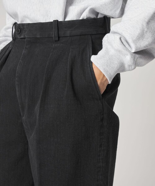 Steven Alan(スティーブンアラン)の「<Steven Alan> ヘリンボーン イン ツープリーツ ドレス トラウザーズⅡ(スラックス・メンズ・ブラック・S/M/L/XL)」の13枚目の写真