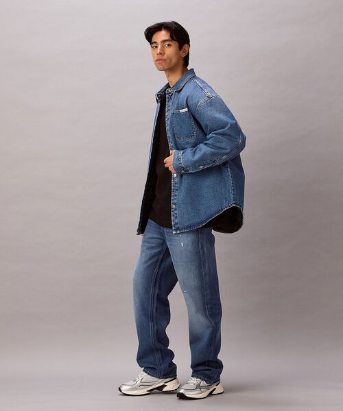 Calvin Klein（カルバン・クライン）の「デニムジャケット - キルテッドデニムシャツジャケット（デニムジャケット・メンズ・インディゴブルー・L/S/M）」の3枚目の写真