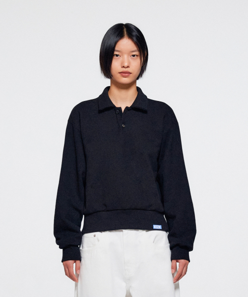 ERA(エラ)の「ユニセックス ERA ヘビーカラー スウェットシャツ - ブラック(スウェット・レディース・その他・SMALL/MEDIUM/LARGE)」の1枚目の写真