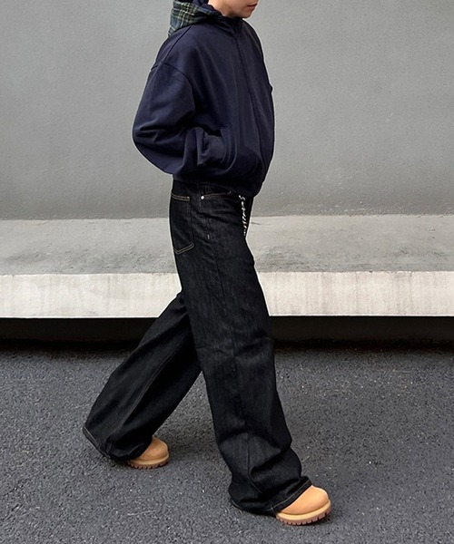 WESTBOY（ウエストボーイ）の「リジット ルーズ バギー ブラックデニムパンツ WO25W11PT01（デニムパンツ・メンズ・ブラック・XL/M/L）」の6枚目の写真