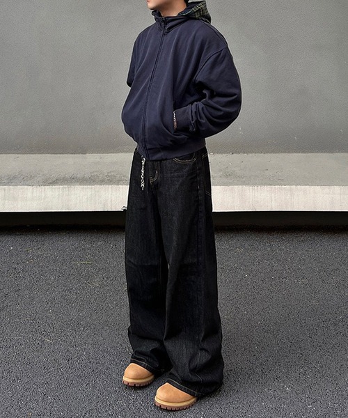 WESTBOY（ウエストボーイ）の「リジット ルーズ バギー ブラックデニムパンツ WO25W11PT01（デニムパンツ・メンズ・ブラック・XL/M/L）」の8枚目の写真