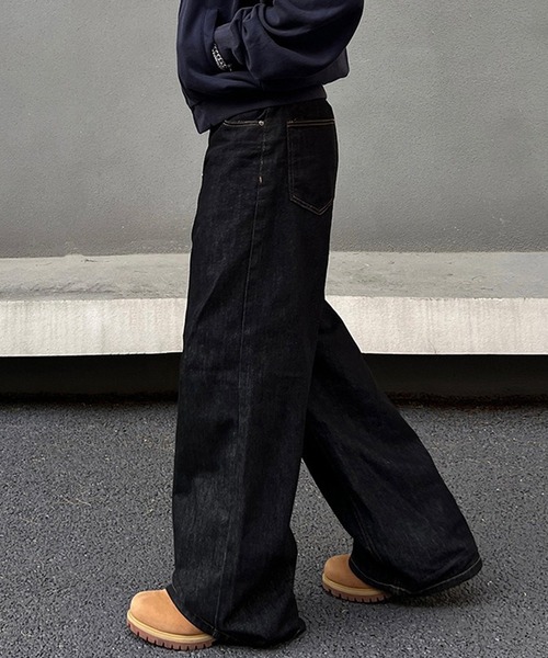 WESTBOY（ウエストボーイ）の「リジット ルーズ バギー ブラックデニムパンツ WO25W11PT01（デニムパンツ・メンズ・ブラック・XL/M/L）」の9枚目の写真