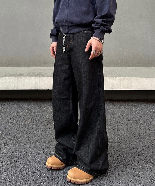 WESTBOY（ウエストボーイ）の「リジット ルーズ バギー ブラックデニムパンツ WO25W11PT01（デニムパンツ・メンズ・ブラック・XL/M/L）」の13枚目の写真