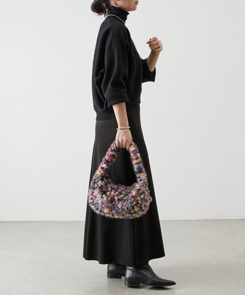 BEARDSLEY（ビアズリー）の「《MARCO MASI》ミンクファーMIXカラーバッグ（トートバッグ・レディース・パープル・FREE）」の2枚目の写真