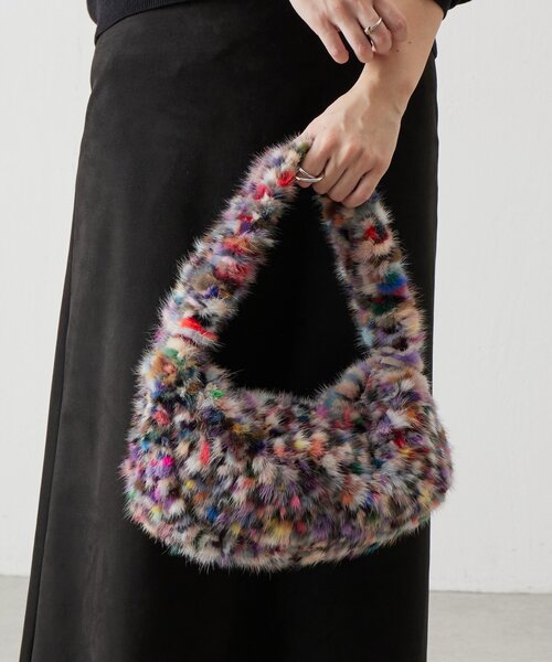 BEARDSLEY（ビアズリー）の「《MARCO MASI》ミンクファーMIXカラーバッグ（トートバッグ・レディース・パープル・FREE）」の6枚目の写真