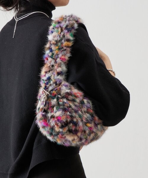 BEARDSLEY（ビアズリー）の「《MARCO MASI》ミンクファーMIXカラーバッグ（トートバッグ・レディース・パープル・FREE）」の7枚目の写真