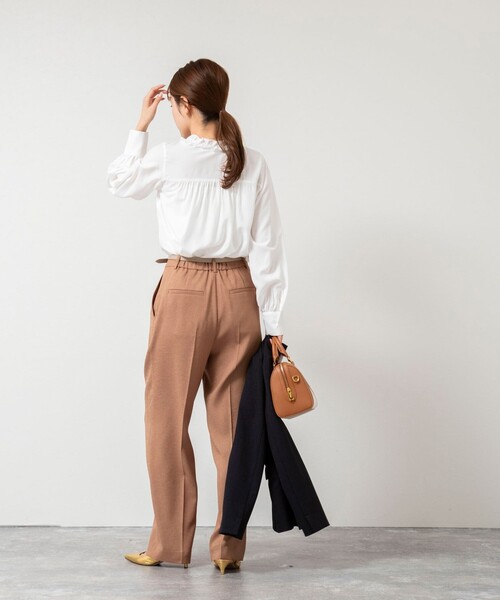 NOLLEY’S（ノーリーズ）の「ウォッシャブルフロントフリルVネックブラウス（シャツ/ブラウス・レディース・サックスブルー/ホワイト・38）」の17枚目の写真