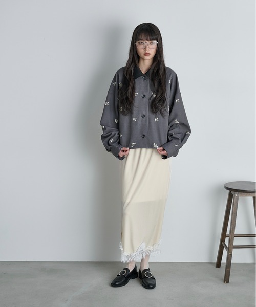 styling/ エンブロイダリーオーバーシャツジャケット 新品 オフィシャルサイト限定】コットンエンブロイダリーオーバーシャツ