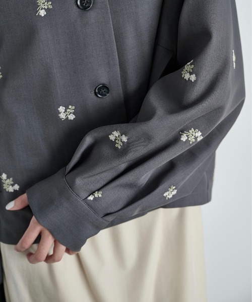 styling/ エンブロイダリーオーバーシャツジャケット 新品 オフィシャルサイト限定】コットンエンブロイダリーオーバーシャツ