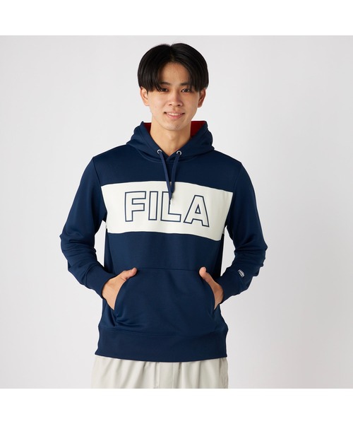 FILA フィラ ライン入り 裏毛 スウェット パーカー（パーカー）｜FILA