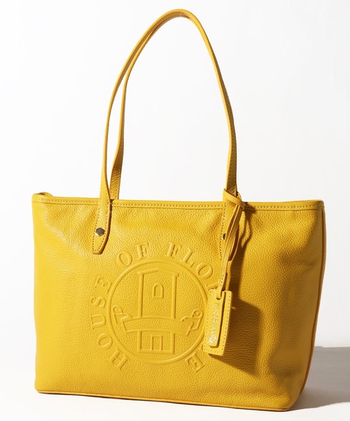 HOUSE OF FLORENCE(ハウスオブフローレンス)の「【HOUSE OF FLORENCE/ハウス オブ フローレンス】イタリアンレザー 型押しエンボス トートバッグ(M)(トートバッグ・レディース・ピンク/グリーン/ブラウン/イエロー/グレイッシュベージュ/ブラック/ブルー・FREE)」の6枚目の写真