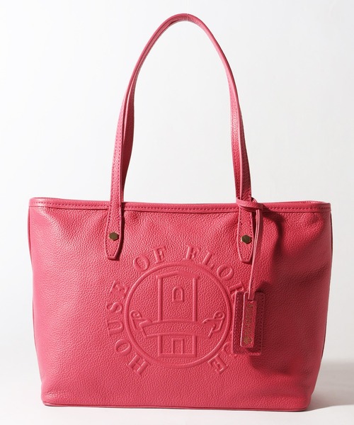 HOUSE OF FLORENCE(ハウスオブフローレンス)の「【HOUSE OF FLORENCE/ハウス オブ フローレンス】イタリアンレザー 型押しエンボス トートバッグ(M)(トートバッグ・レディース・ピンク/グリーン/ブラウン/イエロー/グレイッシュベージュ/ブラック/ブルー・FREE)」の11枚目の写真