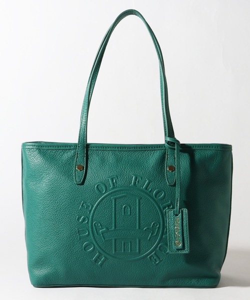 HOUSE OF FLORENCE(ハウスオブフローレンス)の「【HOUSE OF FLORENCE/ハウス オブ フローレンス】イタリアンレザー 型押しエンボス トートバッグ(M)(トートバッグ・レディース・ピンク/グリーン/ブラウン/イエロー/グレイッシュベージュ/ブラック/ブルー・FREE)」の12枚目の写真