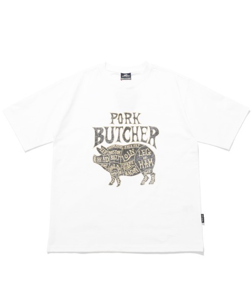 KRIFF MAYER(クリフメイヤー)の「プリント半袖T(ポーク)(Tシャツ/カットソー・メンズ・オフホワイト/レッド/チャコール/ネイビー・MEDIUM/LARGE/X-LARGE)」の5枚目の写真
