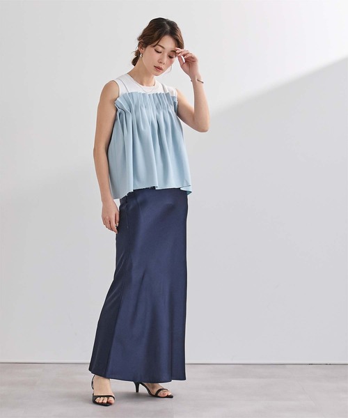 UR'S（ユアーズ）の「シェルプリーツキャミトップス（キャミソール・レディース・ホワイト/ブルー/チャコール・L/M/S）」の15枚目の写真