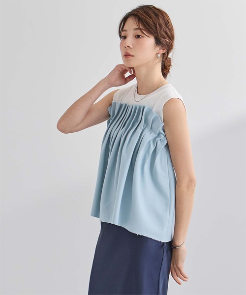 UR'S（ユアーズ）の「シェルプリーツキャミトップス（キャミソール・レディース・ホワイト/ブルー/チャコール・L/M/S）」の17枚目の写真