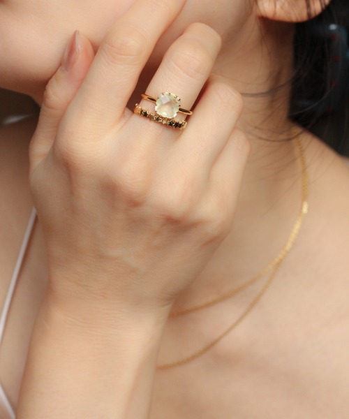 NOIR DE POUPEE（ノワールドプーペ）の「【WEB限定】K18vermeil 12本爪天然石リング（リング・レディース・パープル/ライトグリーン・#15/#13/#11）」の10枚目の写真