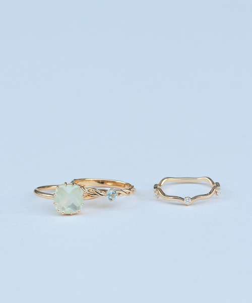 NOIR DE POUPEE（ノワールドプーペ）の「【WEB限定】K18vermeil 12本爪天然石リング（リング・レディース・パープル/ライトグリーン・#15/#13/#11）」の21枚目の写真