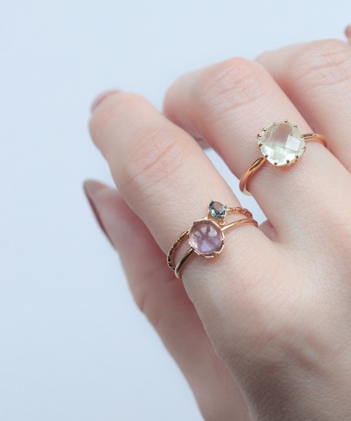 NOIR DE POUPEE（ノワールドプーペ）の「【WEB限定】K18vermeil 12本爪天然石リング（リング・レディース・パープル/ライトグリーン・#15/#13/#11）」の15枚目の写真