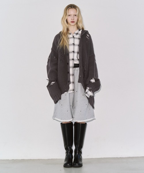 JOSE MOON（ジョゼムーン）の「SWEAT HALF PANTS/スウェットハーフパンツ（スウェットパンツ・レディース・グレー/チャコールグレー・FREE）」の13枚目の写真