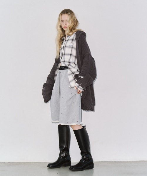 JOSE MOON（ジョゼムーン）の「SWEAT HALF PANTS/スウェットハーフパンツ（スウェットパンツ・レディース・グレー/チャコールグレー・FREE）」の14枚目の写真