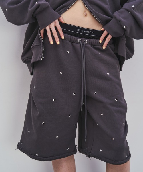JOSE MOON（ジョゼムーン）の「SWEAT HALF PANTS/スウェットハーフパンツ（スウェットパンツ・レディース・グレー/チャコールグレー・FREE）」の16枚目の写真
