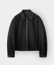INDUST（インダスト）の「スエードブルゾンジャケット_ブラック（ライダースジャケット）」