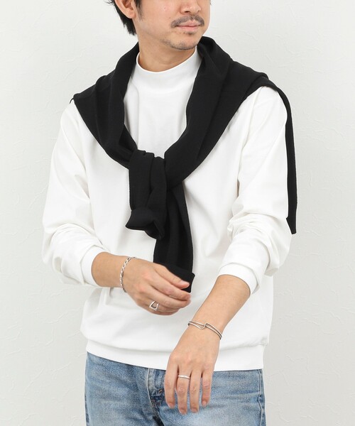 NOLLEY’S（ノーリーズ）の「モックネック長袖Tシャツ/ロンT/オーバーサイズ/26SS（Tシャツ/カットソー・メンズ・ホワイト/チャコールグレー/ベージュ・S/L/M）」の10枚目の写真