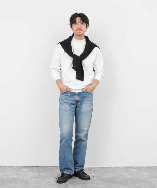 NOLLEY’S（ノーリーズ）の「モックネック長袖Tシャツ/ロンT/オーバーサイズ/26SS（Tシャツ/カットソー・メンズ・ホワイト/チャコールグレー/ベージュ・S/L/M）」の15枚目の写真