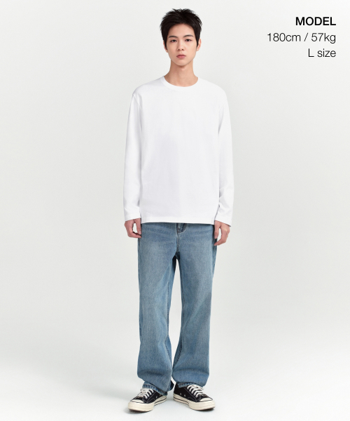 MUSINSA STANDARD(ムシンサスタンダード)の「ベーシック長袖Tシャツ3パック(Tシャツ/カットソー・レディース・その他・S/M/XL/2XL/XXX-LARGE/L)」の7枚目の写真