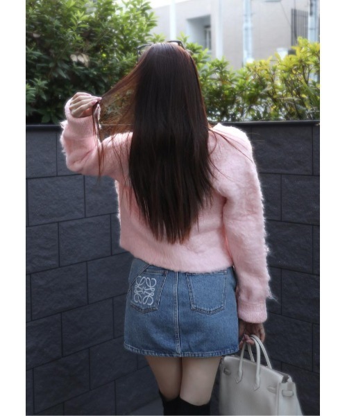LUDICRUM(ルーディクルム)の「Cotton candy knit jacket(カーディガン/ボレロ・レディース・ベビーピンク/オフホワイト・FREE)」の8枚目の写真