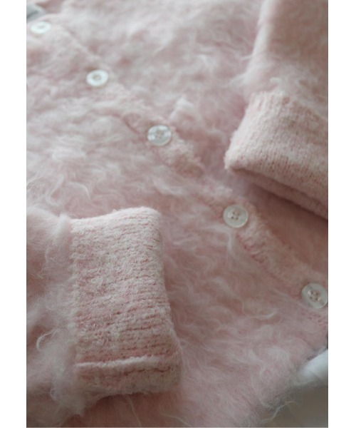 LUDICRUM(ルーディクルム)の「Cotton candy knit jacket(カーディガン/ボレロ・レディース・ベビーピンク/オフホワイト・FREE)」の9枚目の写真