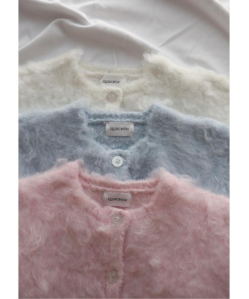 LUDICRUM(ルーディクルム)の「Cotton candy knit jacket(カーディガン/ボレロ・レディース・ベビーピンク/オフホワイト・FREE)」の10枚目の写真