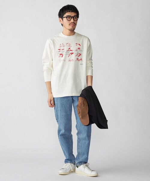 SHIPS(シップス)の「【WEB限定/SHIPS別注】CONVENIENCEYOUNG: DOG LS T(Tシャツ/カットソー・メンズ・ブルー/レッド・SMALL/MEDIUM/LARGE/X-LARGE)」の3枚目の写真